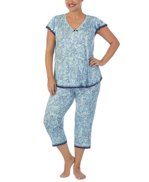Plus Size 2-Pc. Cropped Pajamas Set