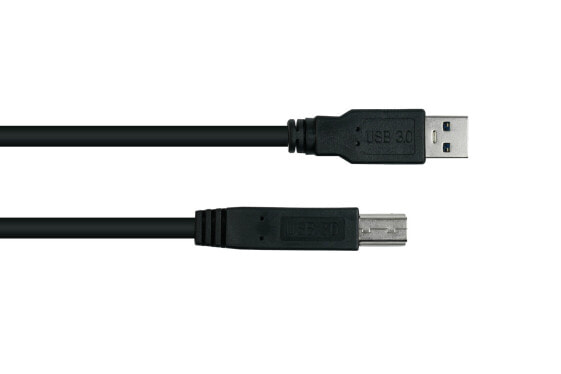 Аксессуары для компьютера GOOD CONNECTIONS UK30P-AB-030S - 3 м - USB A - USB B - USB 3.2 Gen 1 (3.1 Gen 1) - 5000 Мбит/с - Черный