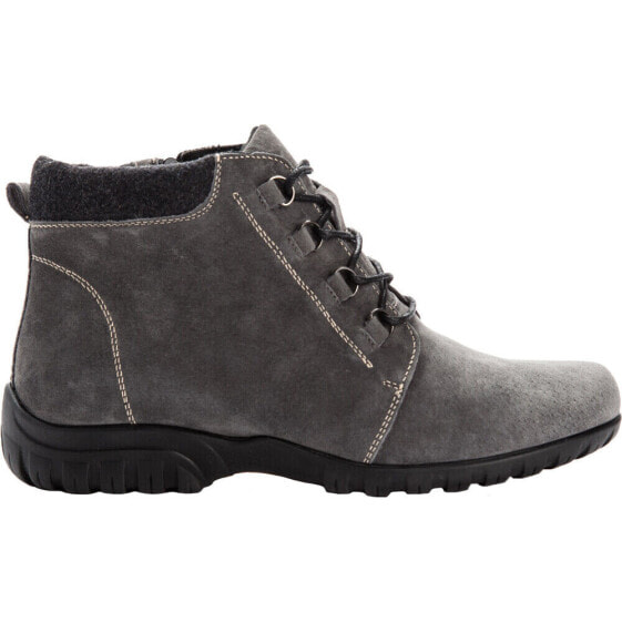 Propet Delaney Lace Up Booties Womens Grey Casual Boots WFV002SGRY