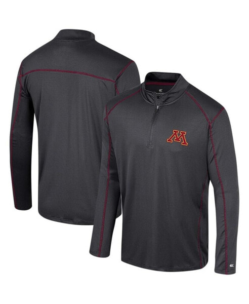 Men's Black Minnesota Golden Gophers Cameron Quarter-Zip Windshirt