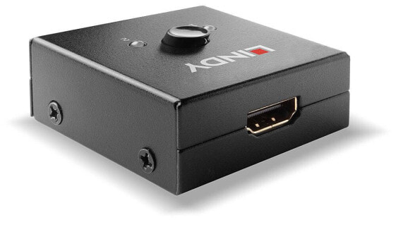 Lindy 2 Port HDMI 18G Bi-Directional Switch - HDMI - Metal - Black - 60 Hz - 18 Gbit/s - 3840 x 2160 pixels
