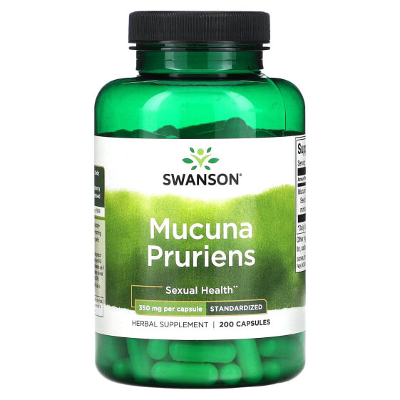 Травяное средство Ayurveda Swanson Mucuna Pruriens, 350 мг, 200 капсул