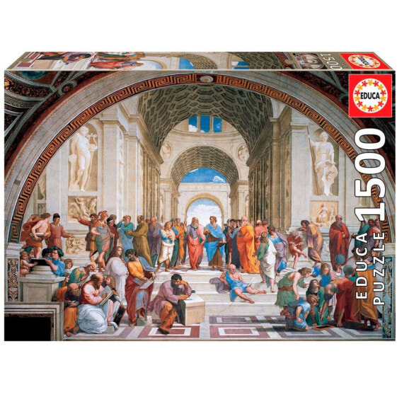 EDUCA BORRAS 1500 Pieces Escuela De Atenas Rafael Wooden Puzzle Refurbished