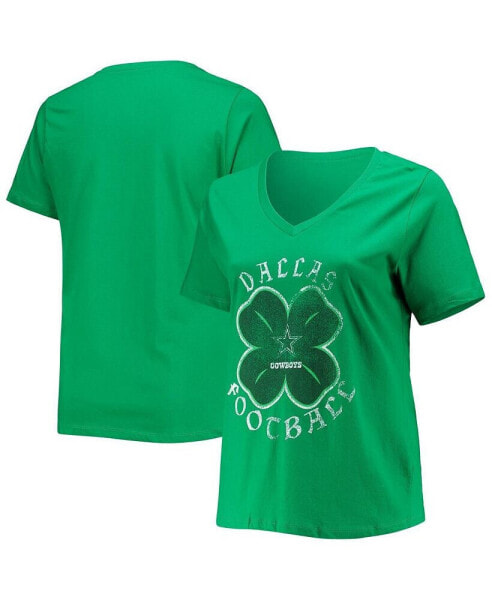 Women's Green Dallas Cowboys Plus Size Celtic T-shirt