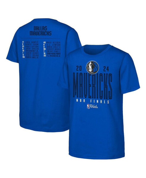 Big Boys and Girls Royal Dallas Mavericks 2024 NBA Finals Roster T-Shirt