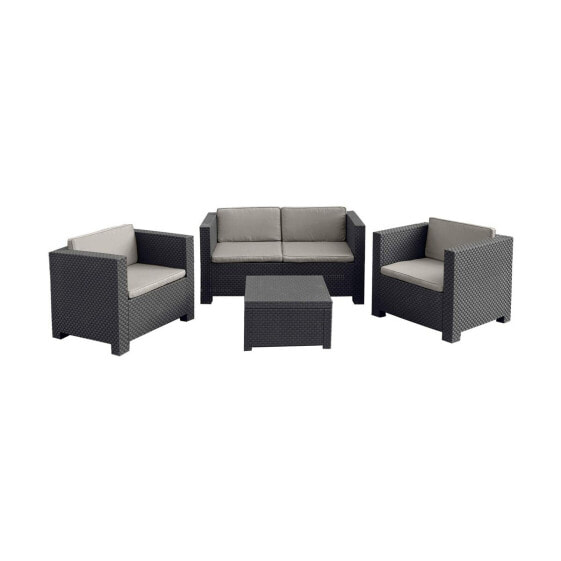 Garden furniture SP Berner Diva Tropea Anthracite Dark grey (4 Pieces)