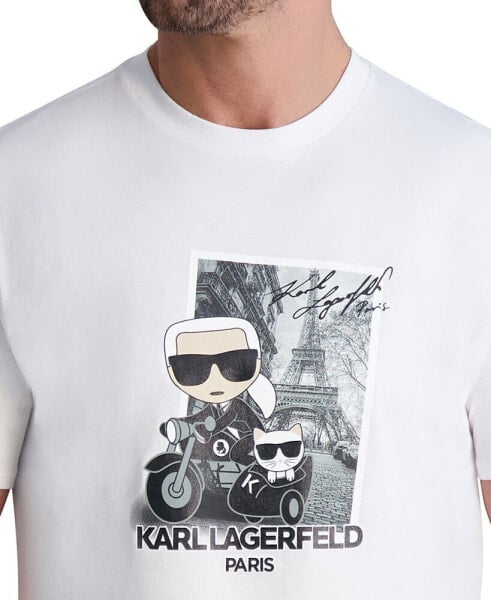 Футболка KARL LAGERFELD с графикой Karl & Choupette из хлопка для мужчин