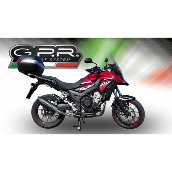 GPR EXHAUST SYSTEMS Furore EVO4 Poppy Honda CB400 X 2019-2024 E5 Oval homologated slip on muffler