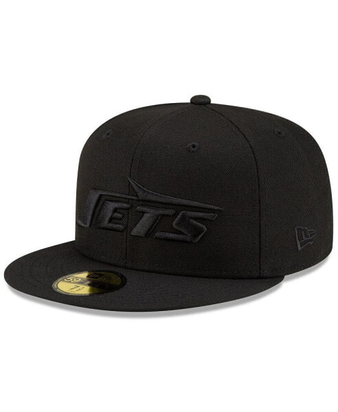 Men's Black New York Jets Black on Black 59FIFTY Fitted Hat