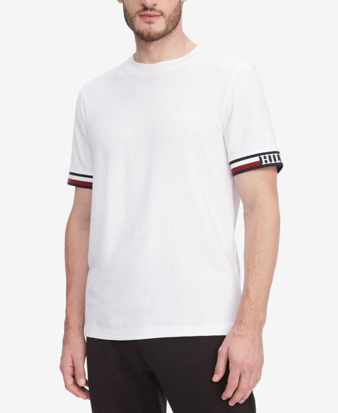 Men's Monotype Logo Stripe Tipped T-Shirt