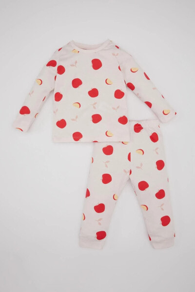 Kız Bebek Meyve Desenli Uzun Kollu Penye Pijama Takımı C0659A524SP