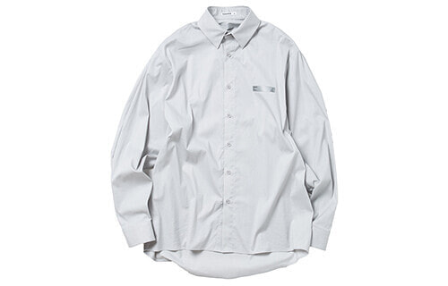 ROARINGWILD 反光标签衬衫 秋季 男女同款 灰色 / Футболка ROARINGWILD Trendy Clothing Featured Tops Shirt