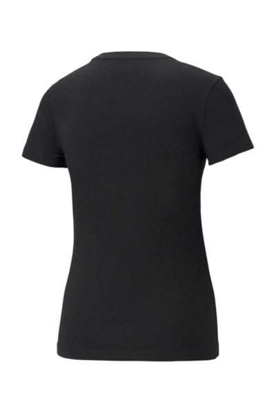 Ess Metallic Logo Tee Kadın T-shirt Black-sılver 586890-51