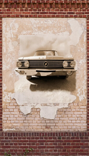 Fototapete Oldtimer Steinwand