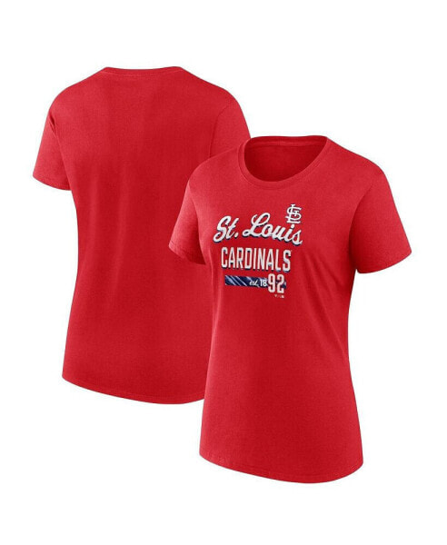 Women's Red St. Louis Cardinals Logo T-shirt