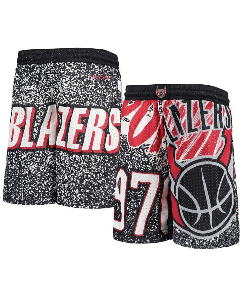 Черные детские шорты для мальчиков Mitchell&Ness Trail Blazers Hardwood Classics Jumbotron