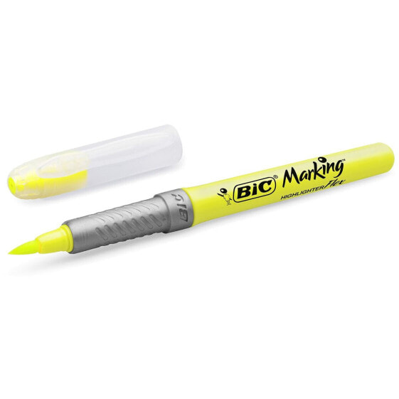 Флуоресцентные маркеры BIC Highlighter Flex жёлтые 12 штук
