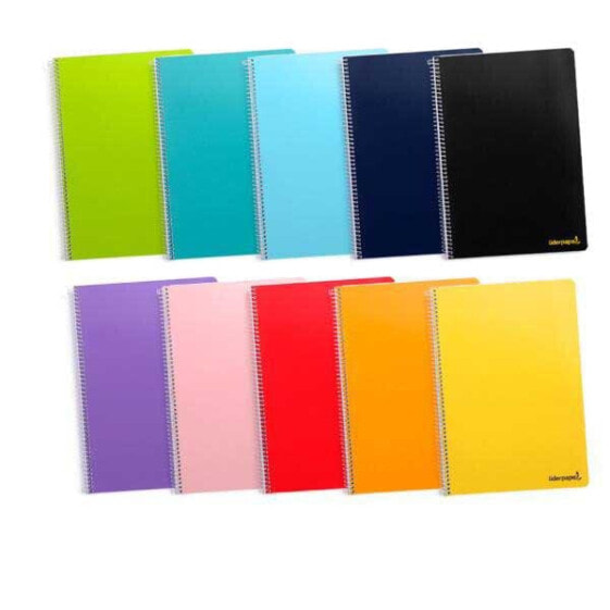 LIDERPAPEL Smart folio spiral notebook soft cover 80h 60gr horizontal 8 mm with margin
