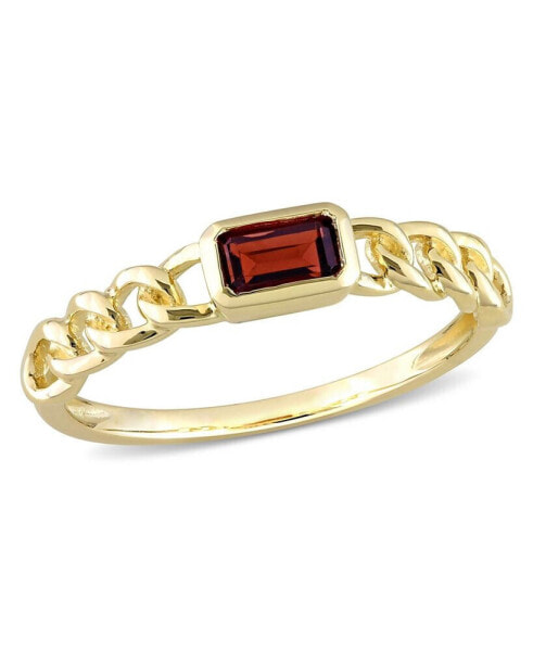 Citrine (1/3 ct. t.w.) Link Ring in 10k Yellow Gold