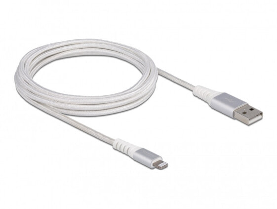 Delock 83003 - Silver - White - USB A - Lightning - 3 m - Male - Male