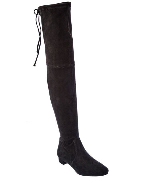 Stuart Weitzman Genna City Suede Over-The-Knee Boot Women's Grey 4