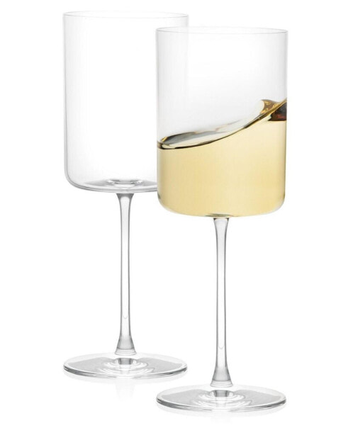 Claire White Wine Glasses, Set of 2