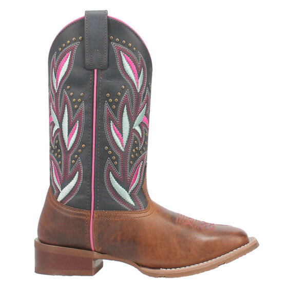 Laredo Lydia Square Toe Cowboy Womens Brown Casual Boots 5604