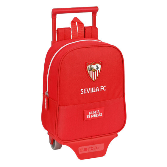Школьный рюкзак с колесиками Sevilla Fútbol Club Красный (22 x 27 x 10 cm)