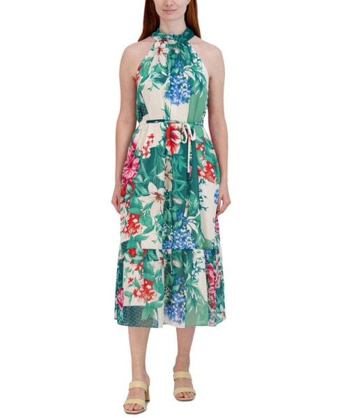 Платье для женщин Donna Ricco безрукавка с имитацией высокого воротника