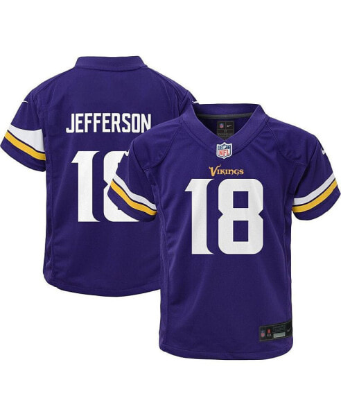 Toddler Boys and Girls Justin Jefferson Purple Minnesota Vikings Game Jersey