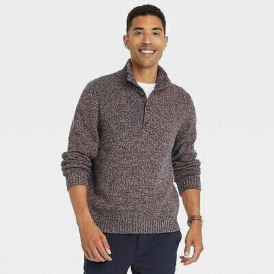 Men's Henley Pullover Sweater - Goodfellow & Co Brown L