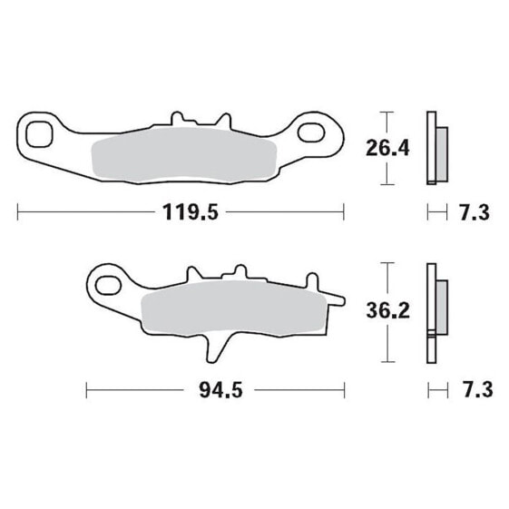 MOTO-MASTER Husqvarna/Kawasaki/Suzuki 093911 Sintered Brake Pads