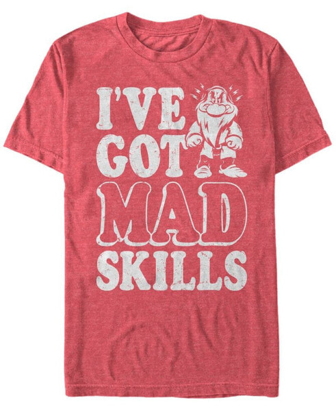 Disney Men's Snow White and the Seven Dwarfs Grumpy's Got Mad Skills, Short Sleeve T-Shirt