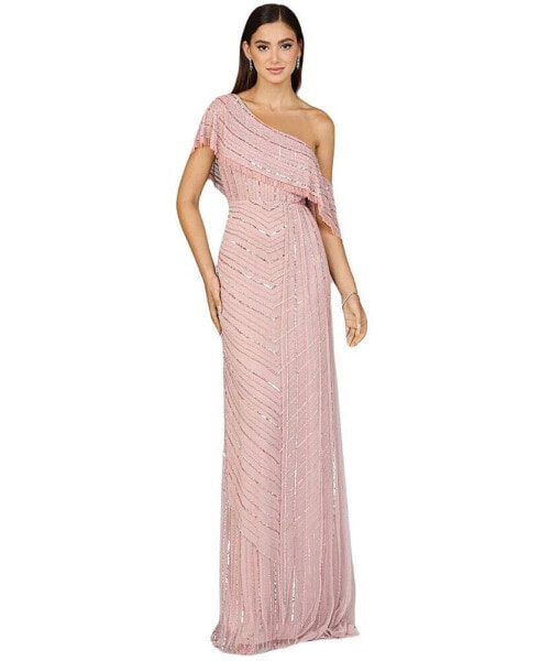 Women's Off Shoulder Sheath Beaded Gown