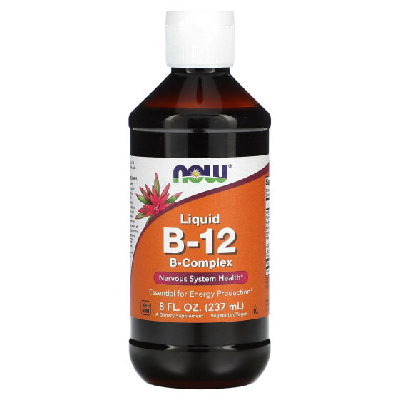 NOW Foods, B12, жидкий комплекс витамина B, 237 мл (8 жидк. унций)