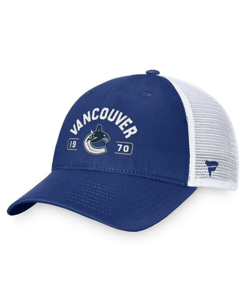 Men's Blue/White Vancouver Canucks Free Kick Trucker Adjustable Hat