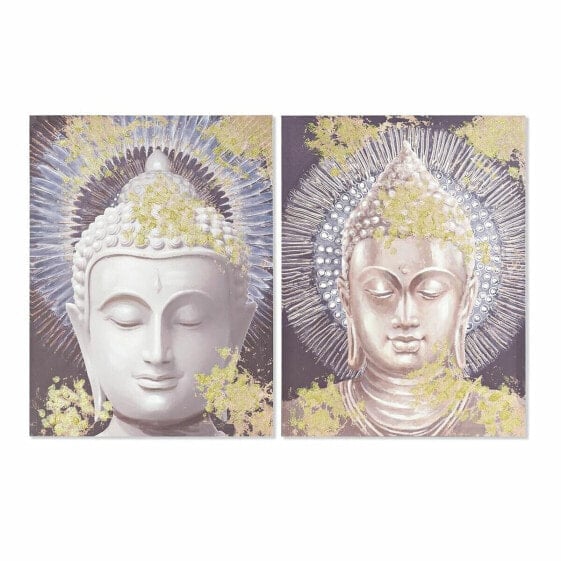 Картина DKD Home Decor Будда Восточный (2 штуки)