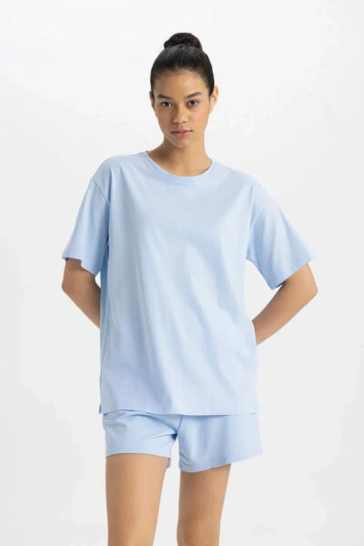 Kadın T-shirt Z6695az/be745 Lt.blue