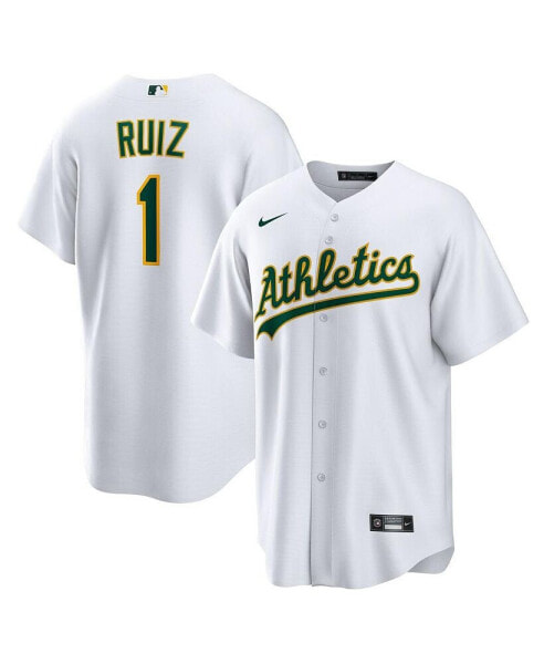 Men's Esteury Ruiz White Oakland Athletics Home Replica Jersey