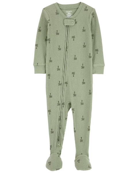 Пижама-комбинезон для малышей Carter's Palm Tree Thermal Baby 1-Piece