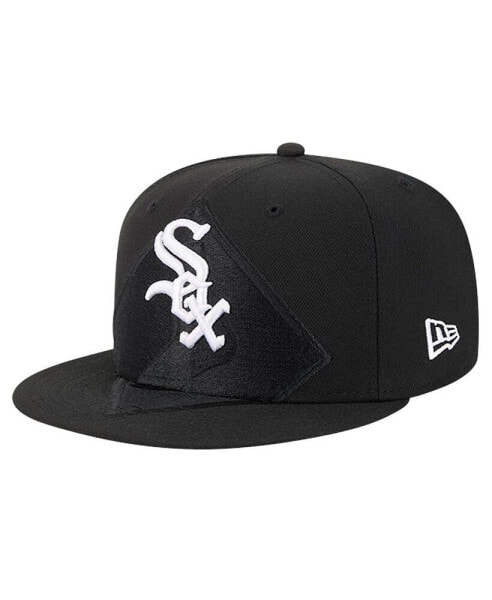 Men's Black Chicago White Sox Shadow Logo 59FIFTY Fitted Hat