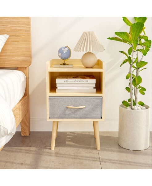 Sturdy Oak Coffee Table with Spacious Storage Shelf