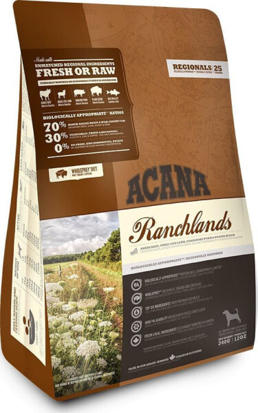 Сухой корм для собак Acana, Ranchlands, беззерновой, с говядиной, бизоном и бараниной, 0.34 кг