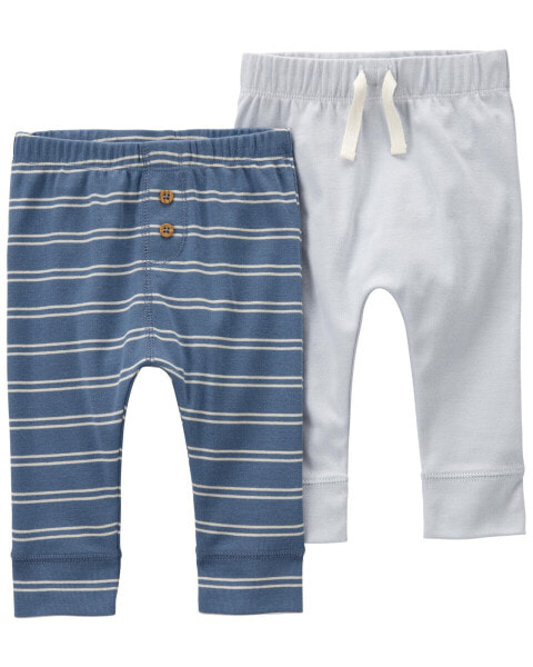 Baby 2-Pack Pull-On Pants NB