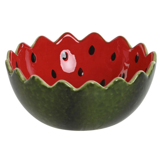 Snack Bowl Home ESPRIT Red Green Stoneware Watermelon 15 x 15 x 6,5 cm