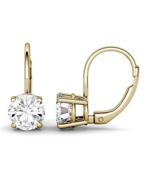 Moissanite Leverback Earrings (3 ct. t.w. Diamond Equivalent) in 14k White or Yellow Gold