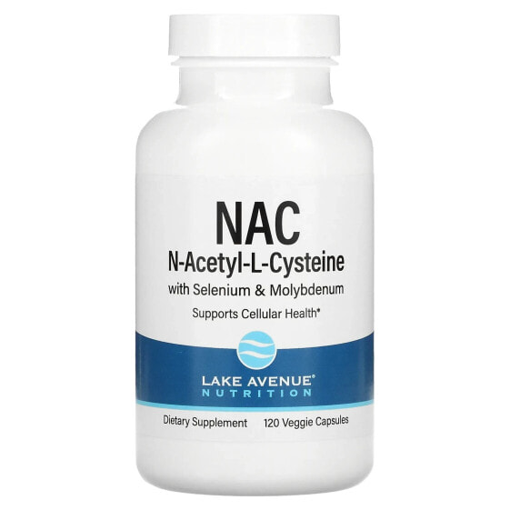 Антиоксидант Lake Avenue Nutrition N-Acetyl-L-Cysteine 600 мг, 120 капсул