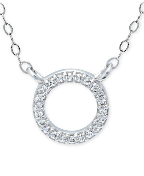 Cubic Zirconia Mini-Circle 16" Pendant Necklace, Created for Macy's