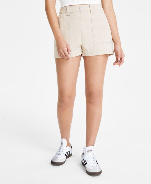Juniors' Fly-Front High-Rise Shorts