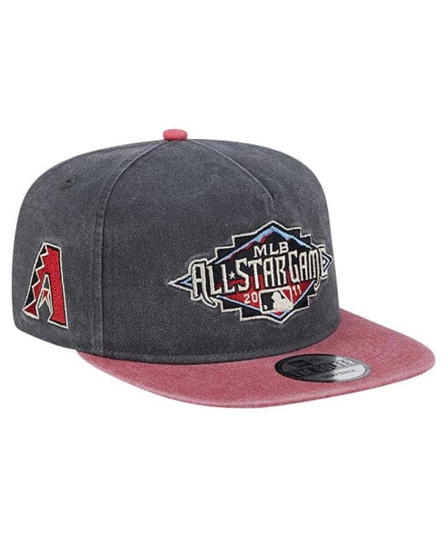 Men's Black/Red Arizona Diamondbacks 2011 MLB All-Star Game Pigment Dye Golfer Snapback Hat